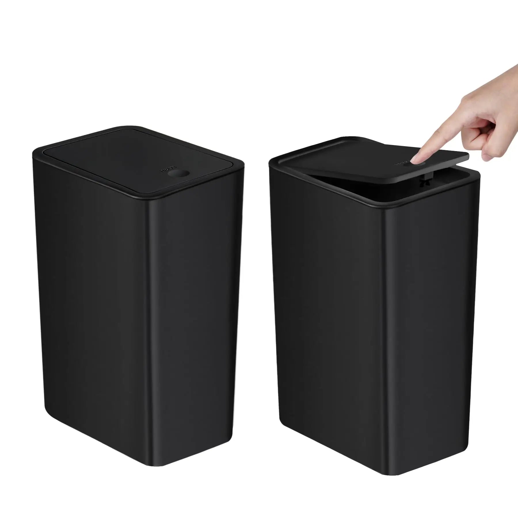 10L Slim Bathroom Trash Can with Press Top Lid