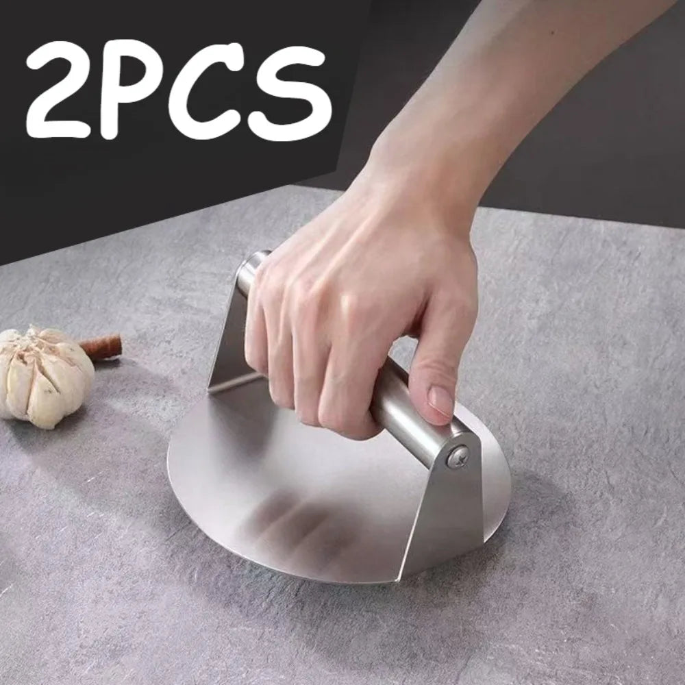 6 Inch Stainless Steel Smash Burger Press Square