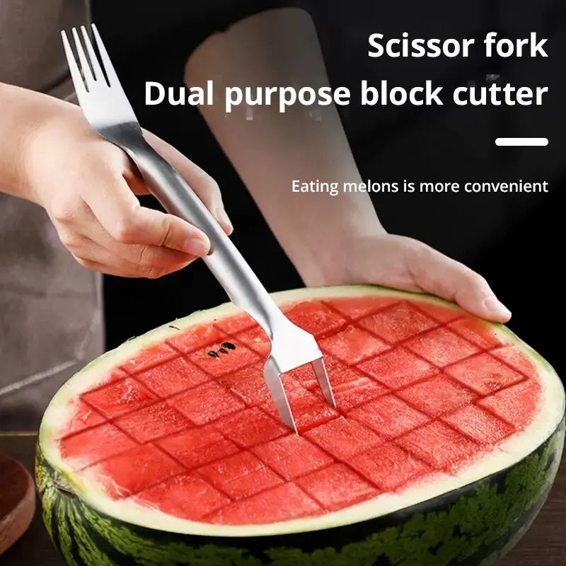 2 in 1 Watermelon Slicer and Serving Fork Portable