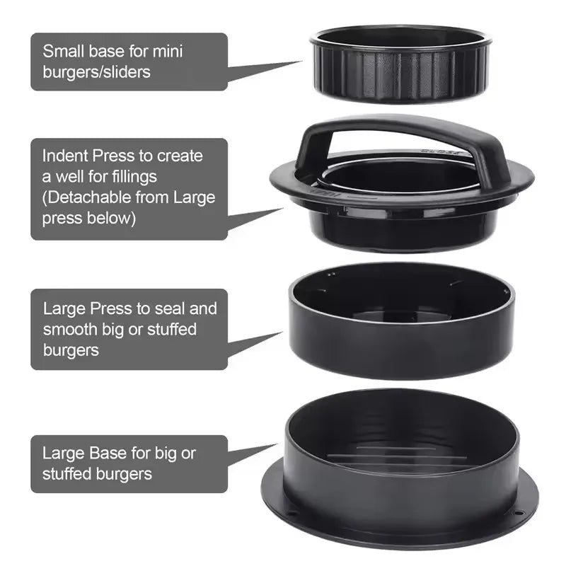 3 in 1 Non Stick Burger Press and Patty Maker