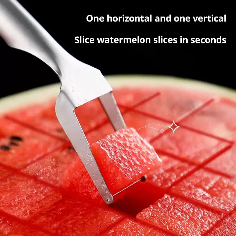 2 in 1 Watermelon Slicer and Serving Fork Portable