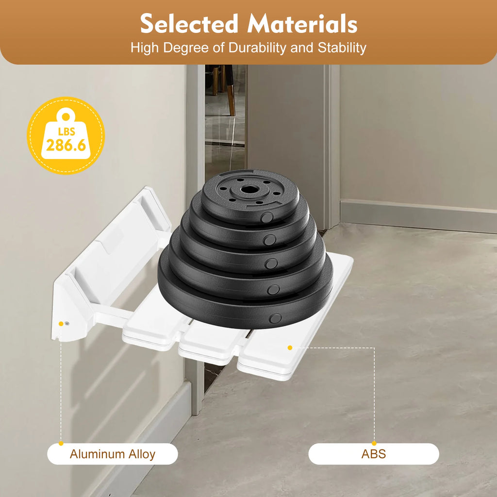 Wall-Mounted Folding Shower Seat 130kg Capacity